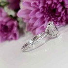 14k White Gold  2 50 Ct Oval Lab Grown Diamond Engagement Rings Women 7