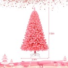 7 5 Ft Artificial Snow Flocked Pink Christmas Tree Unlit Xmas Pvc Tree