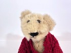 Vintage 1990 s Mohair Teddy Bear No Tags Jointed Knit Shawl 12  Vg Condition