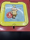 Vintage 1960s Mattel Jack In The Box Clown Toy Tin Music Box Works Great