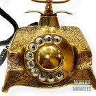 Vintage Brass Rotary Dial Telephone With Wired Working Home   Office Decor Gift