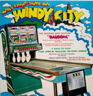 Windy City Arcade Flyer Original 1972 Shuffle Alley Game Art Bowling Chicago Ill