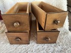 Antique Singer Treadle Sewing Machine Wood Table Drawers Set Of 4 - 12 5  Long