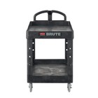 Rubbermaid Commercial Products 2-shelf Utility service Cart  Medium  Black  Lipp