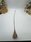 Vintage Antique Hat Pin Engraved E Embossed Metal Victorian Large