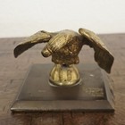 Antique American Eagle Finial Flag Pole Topper Brass Stand Desk Decor