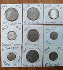 Nicaragua  Lot Of 9 Assorted Antique Coins   4 