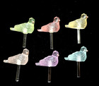 Rare 6 Pastel Dove Lights For Ceramic Christmas Tree Lights  Bulbs  Star  new 