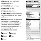 Organic Long Grain Brown Rice     Non-gmo  Kosher  Raw  Vegan     By Food To Live   