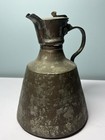 Turkish Water Jug Pitcher Copper Tone Metal Ewer Middle Eastern Vtg Antique
