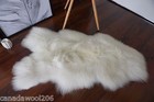 Genuine Icelandic Sheepskin Rug - Long Fleece - White-ivory Xxl 