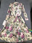 Vtg Impromptu Dress Women 3 4 Yellow Floral Zip Deadstock Usa Made Cottagecore