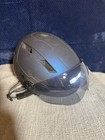 Ilm Blue Bike Helmet Integrated Tinted Visor Led Light Adjustable Strap