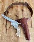 Vtg 1959 Nichols Mustang 500 Cap Gun Western Toy   Leather Belt With Holster