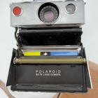 Polaroid Sx-70 Land Camera Folding Slr Chrome Tan Leather W  Case For Parts