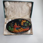 1973 Palekh  firebird  Russian Lacquer Box Signed Solonina