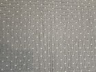 Gray Cotton White X Cross Stitch King Size Pillow Shams 2  With Ivory Fringe