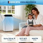 14 000 Btu Portable Air Conditioner 4-in-1 Portable Ac Unit Up To 750 Sq  Ft 