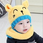 Toddler Kids Beanie Plush Cap   Scarf Set Girl Boy Baby Winter Warm Knit Hat Us