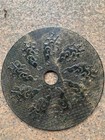 Large Chinese Natural Hetian Dark Green Jade Hand Carved  18dragons  2faces Bi