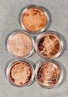 American History Frontier 1 Oz  999 Fine Avdp Copper Rounds- 5 Pieces In Capsule