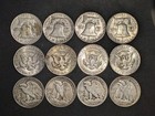 Lot Of 12 90  Silver Half Dollars Walking Liberty Franklin Kennedy Free Shipping