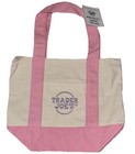 Trader Joe s Mini Pastel Canvas Tote Bags Set Of 4 Pink Lavender Blue Green Nwt