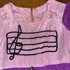 Vtg Handmade Girls Music Recital Costume Dress Sheer Overlay Talon Zipper 50s