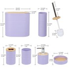 Bathroom Accessories Bath Set Of 6  Toothbrush Holder  Soap Dispenser  Trash    