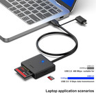 Memory Card Reader   4in1 Usb 3 0 And Usb-c To Sd Micro Sd Ms Cf Card