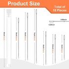 18pcs Large Sewing Needles - 6 Sizes Embroidery Needles  Stainless Hand Sewing N