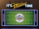 Miller Lite  it s Miller Time  Chicago Bears Hq Led Lighted Beer Sign  - Nib