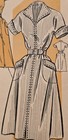 1950s Mail Order Pattern 2720  Misses Dress W patch Pockets And Belt  Used  B34