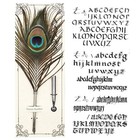 Vintage Peacock Feather Pen Set Antique Calligraphy Writing Quill Ink Dip Pen