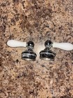 Vintage Faucet Handles 2 Antique Silver And White Faucet Handles For Sink