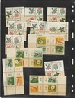 47 Us Plate   Blocks Collection On 5 Stock Pages 1940 s -1960 s Vf Mnh