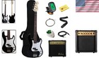 Stedman Beginner Bass Guitar Bundle     46-inch With 15w Amp   Accessories - Black