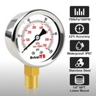 0-100 Psi 2-inch Pressure Gauge  Glycerin Filled  1 4  Npt Lower Mount  Stainles