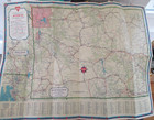 1930s Wyoming Conoco Gas Station State Highway Road Map