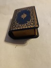 Antique Match Safe Holders Keeper Leather Bound Book Vtg Matchbox  Dark Green
