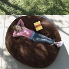 7ft Large Bean Bag Chair Cover Living Room Furniture Faux Lazy Sofa Bed Cover