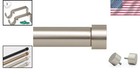Durable Satin Nickel 1-inch Curtain Rod Set - Wall Mounted  48-86  Adjustable