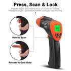 Infrared Laser Thermometer Gun Ir  Temp Meter -58   -1292    No-contact Cooking 16 1