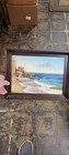 Nice Decorative Old Vintage Odessa Ukraine Seascape Beach Shoreline Oil Painting