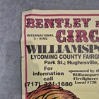 Vtg Bentley Bros International 3 Ring Circus Poster williamsport Fire Local  736