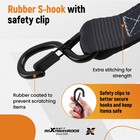 4 Pack Retractable Ratchet Tie Down Straps 1 6   X 8  5208 Lbs Heaty Duty Black