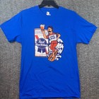 Pabst Blue Ribbon Beer T Shirt Men Surfer Dude Graphic Tee Cool Blue Sz L New