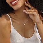 Bubble Initial Necklaces Dainty Letter Necklace Cute Name Choker Necklaces  - 32