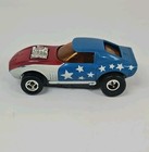 Aurora Powerslicks Slot Car Opel Gt Red White   Blue W Stars Drag   n Devil 70s