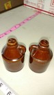 Vintage Salt And Pepper Shakers  Whiskey Crock  Little Brown Jugs